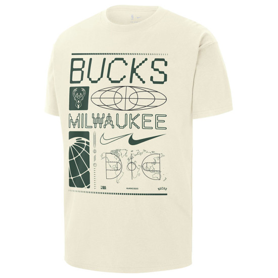 Nike Ανδρική κοντομάνικη μπλούζα Milwaukee Bucks CTS SS WW MAX90 Tee